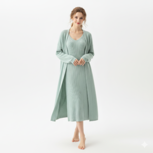 Woolen Dress with Cardigan Set - Fashion Clothing