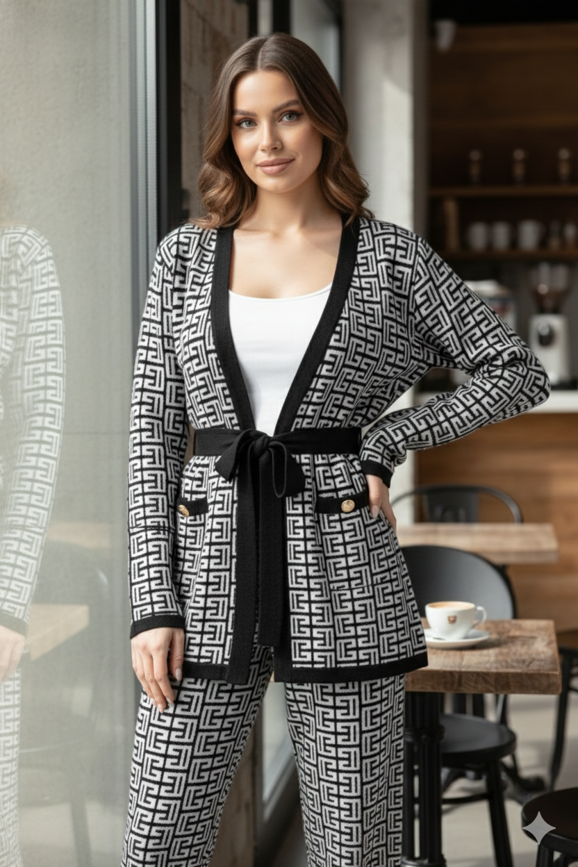 Women's Knitted Winter Tracksuit - Fashionable & Cozy