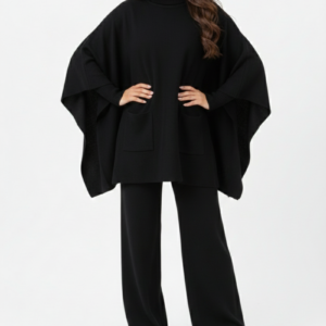 Two-Piece Woolen Co-ord Set - Fashionable Women's Clothing