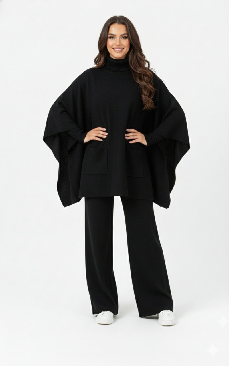 Two-Piece Woolen Co-ord Set - Fashionable Women's Clothing