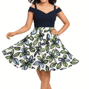 Floral Printed Midi Dress - Elegant Women's Fashion