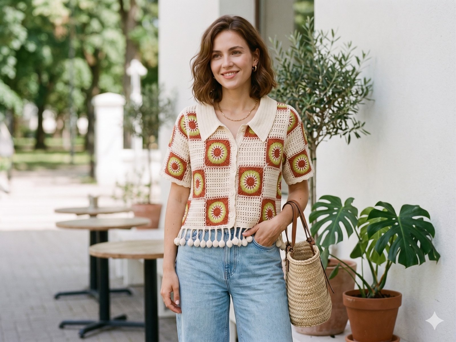Retro Sun Tassel Top - Boho Shirt - Image 4