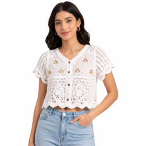 Pearl Boho Crochet Top - Women's Fashion Top