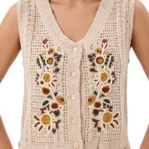 Desert Daisy Crochet Top - Boho Chic Shirt
