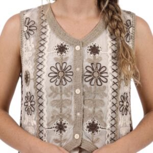Mocha Bloom Crochet Top - Women's Shirt
