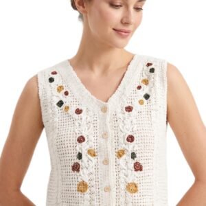 Autumn Vine Crochet Top - Fall Women's Top