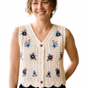 Ivory Bloom Crochet Top - Women's Shirt