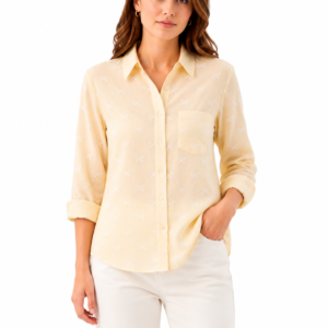 Butter Bow Shirt - Elegant Women's Blouse with Stylish Bow Detail