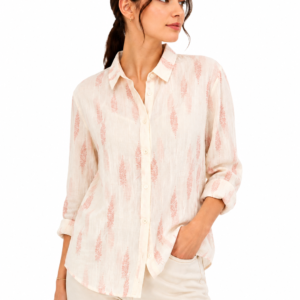 Blush Fern Shirt - Patterned Casual Shirt