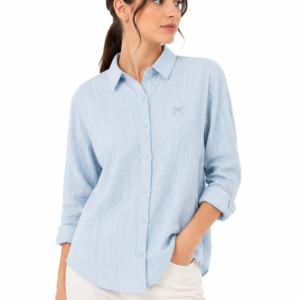 Skyline Bow Shirt - Elegant Women's Blouse