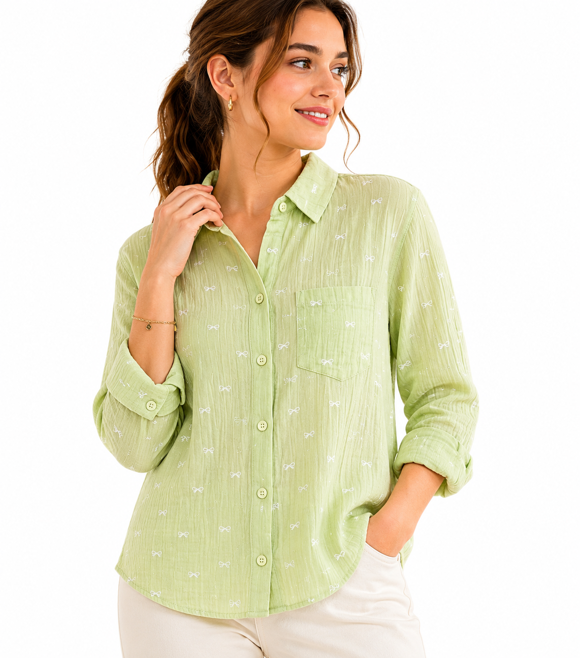 Mint Whisper Shirt - Women's Casual, Breathable & Stylish