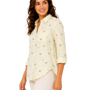 Butterfly Mesh Shirt Top - Women's Fashion Blouse