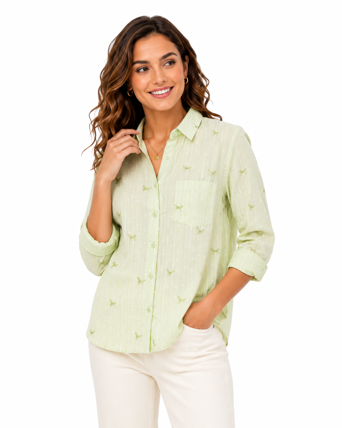 Mint Butterfly Shirt - Stylish & Comfortable