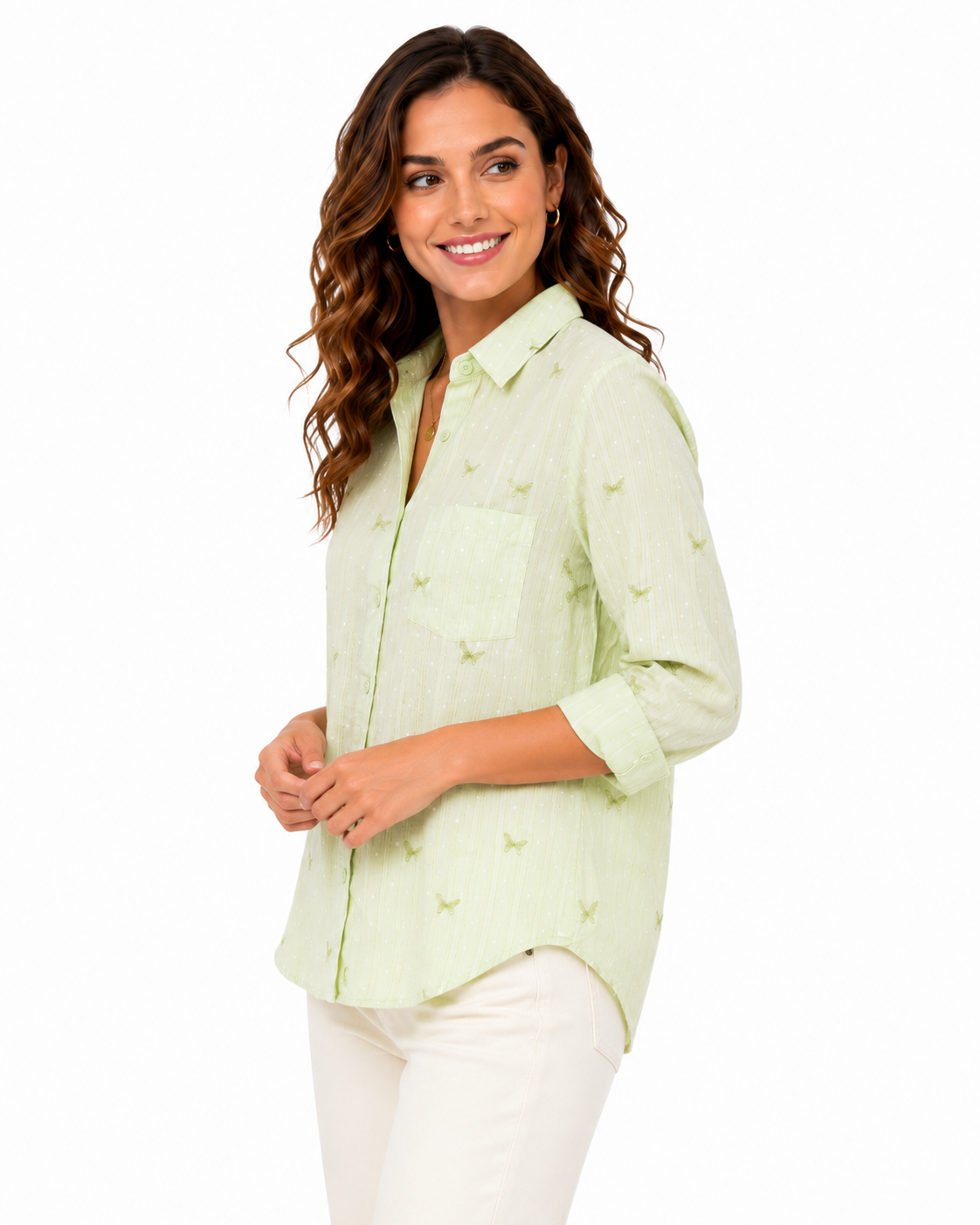 Mint Butterfly Shirt - Stylish & Comfortable - Image 2