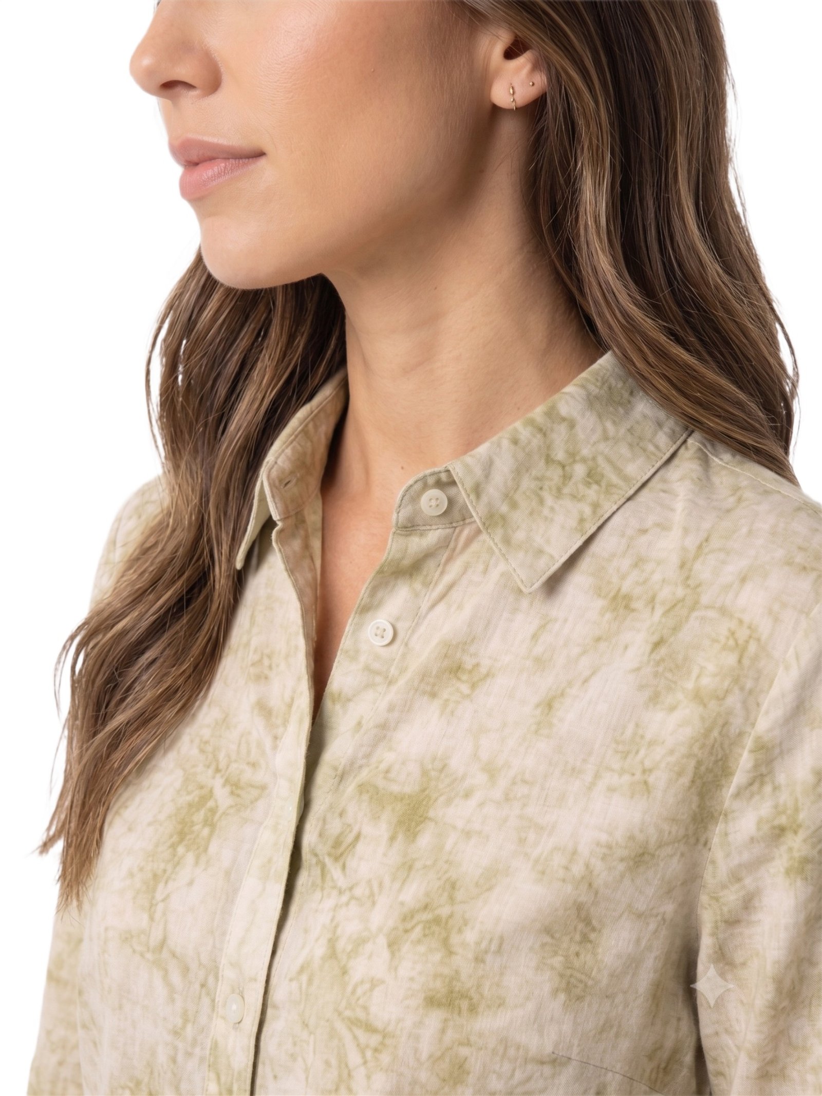 Olive Cloud Women's Casual Shirt - Image 3