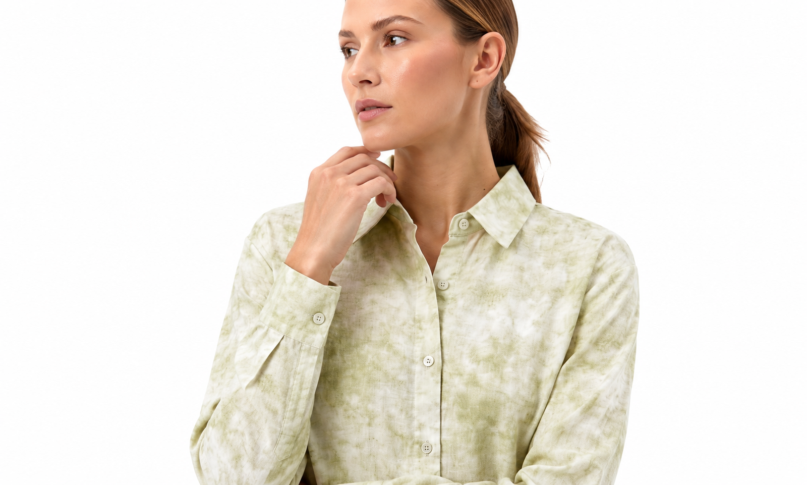 Olive Cloud Women's Casual Shirt - Image 4