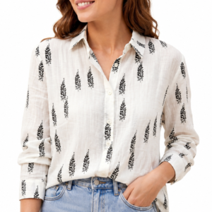 Fern Whisper Shirt: Elegant Botanical Print