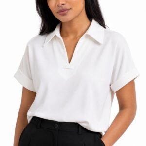 White Aura Top - Elegant Women's Shirt