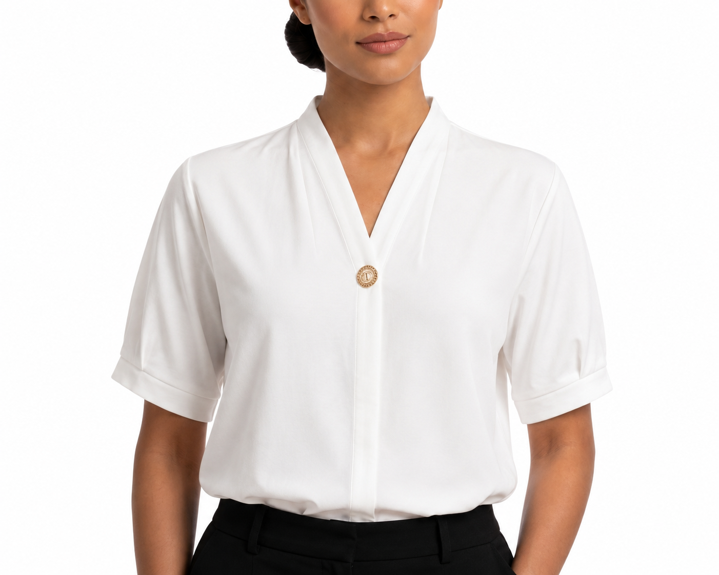 Pearl Gilded V Top for Women