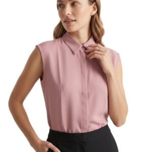 Blush Aura Sleeveless Top - Elegant Women's Summer Shirt