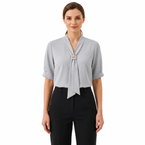 Mist Scarf Neck Top - Elegant Women's Shirt
