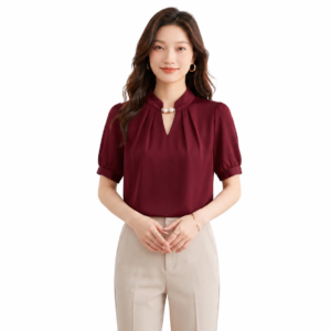 Ruby Pearl Neck Top - Women's Fashion Shirt