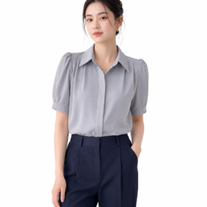 Mist Grace Collar Top - Women's Fashion Shirt