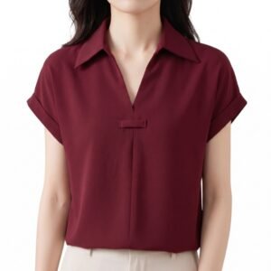 Ruby Collar V-Neck Shirt for Women