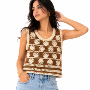 Desert Coin Crochet Top - Summer Shirt