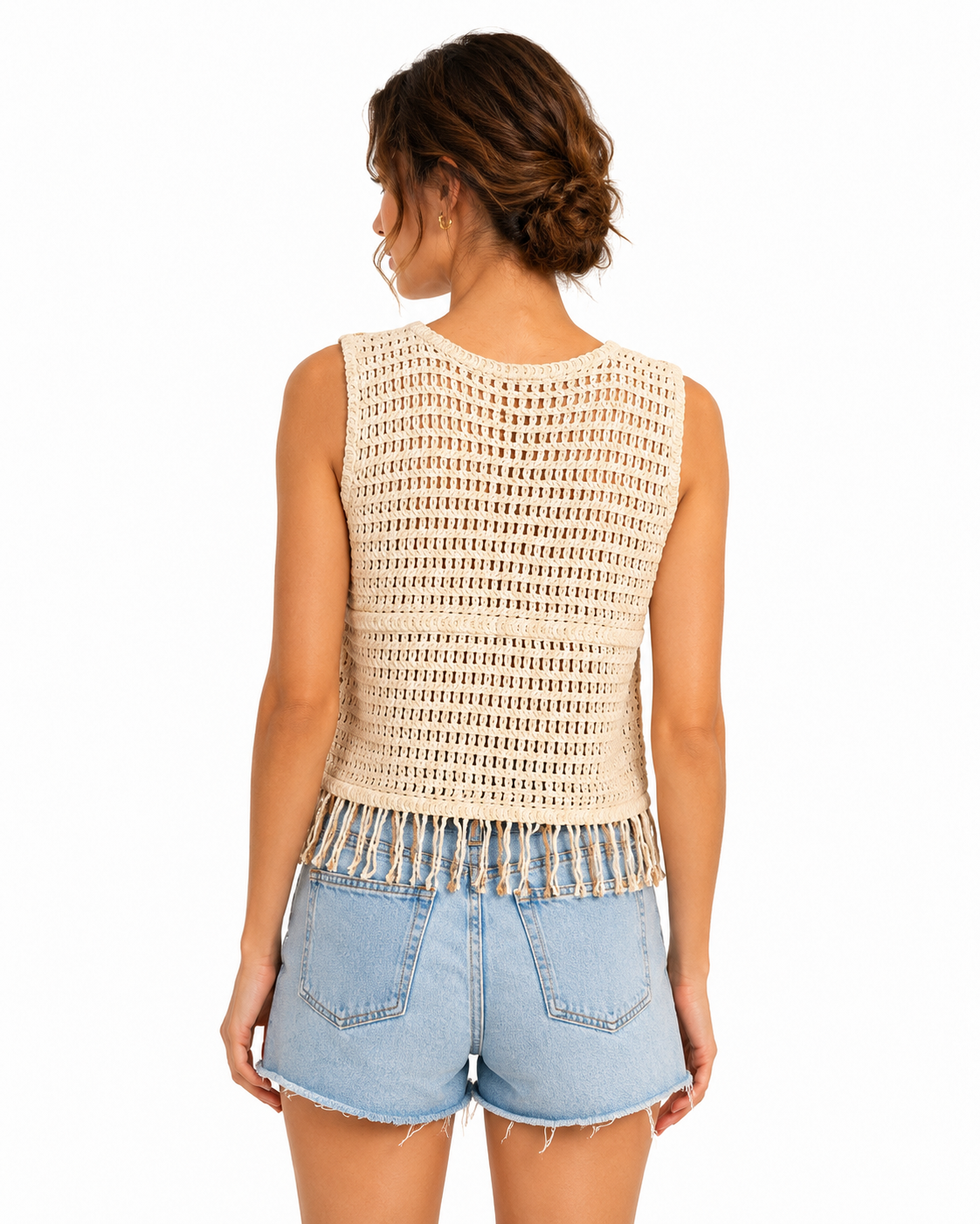 Mocha Daisytrail Crochet Top - Women's Shirt - Image 2