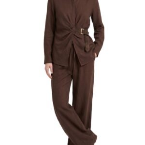 Espresso Buckle Drape Co-Ord Dress