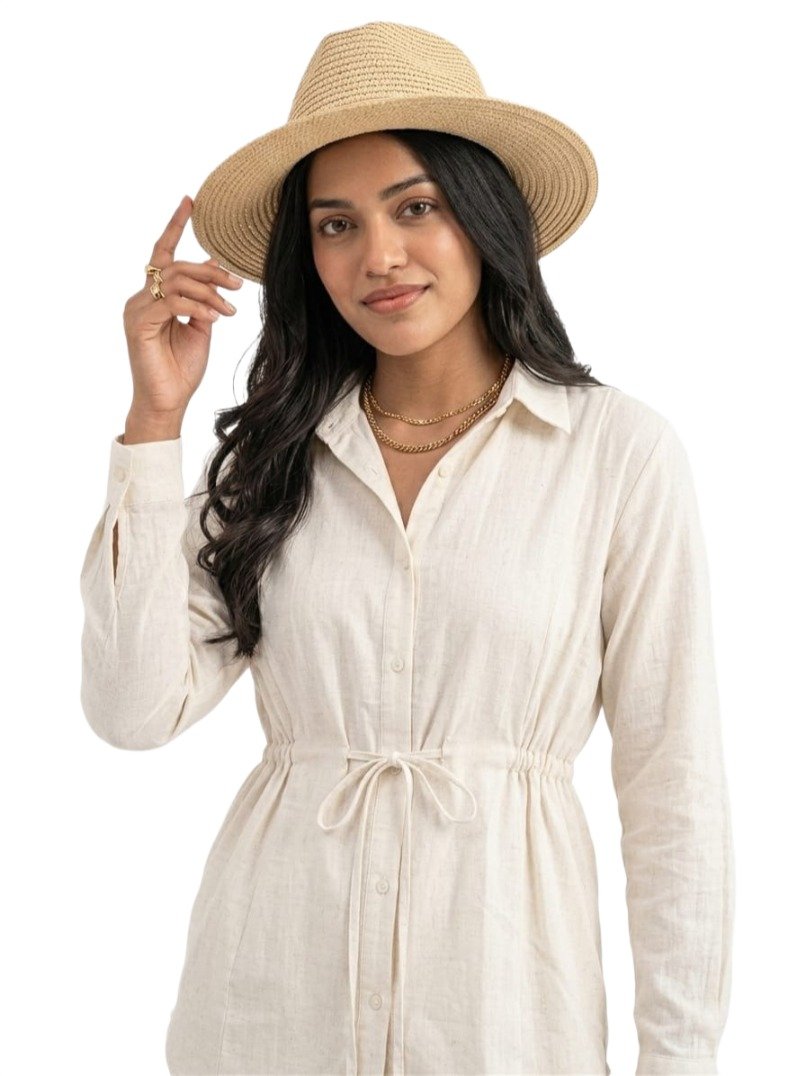 Ivory Drawstring Shirt Co-Ord Set - Dress - Image 4