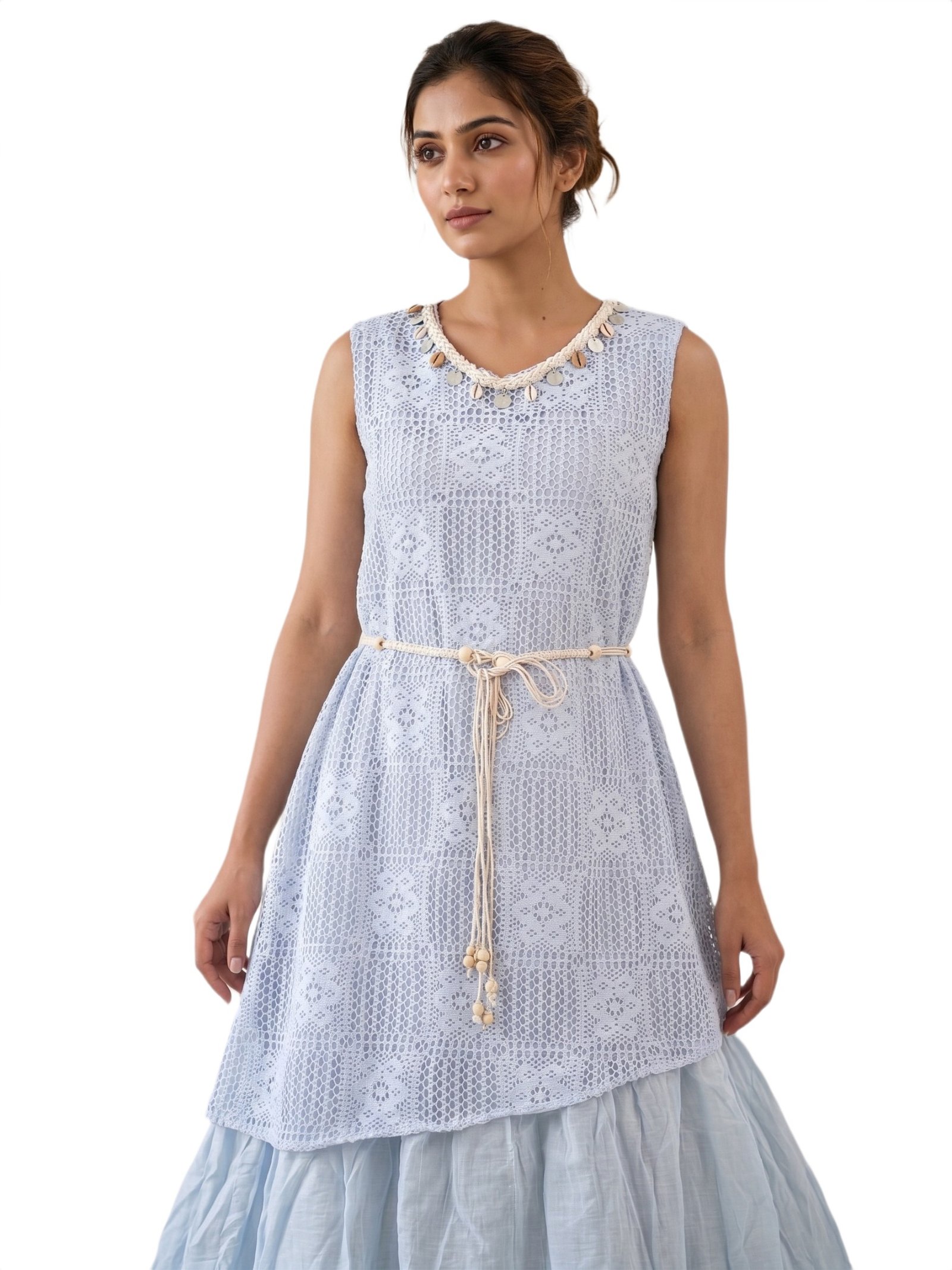 Skyloom Crochet Maxi Dress Boho Chic Fashion