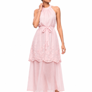 Blush Bloom Embroidered Maxi Dress