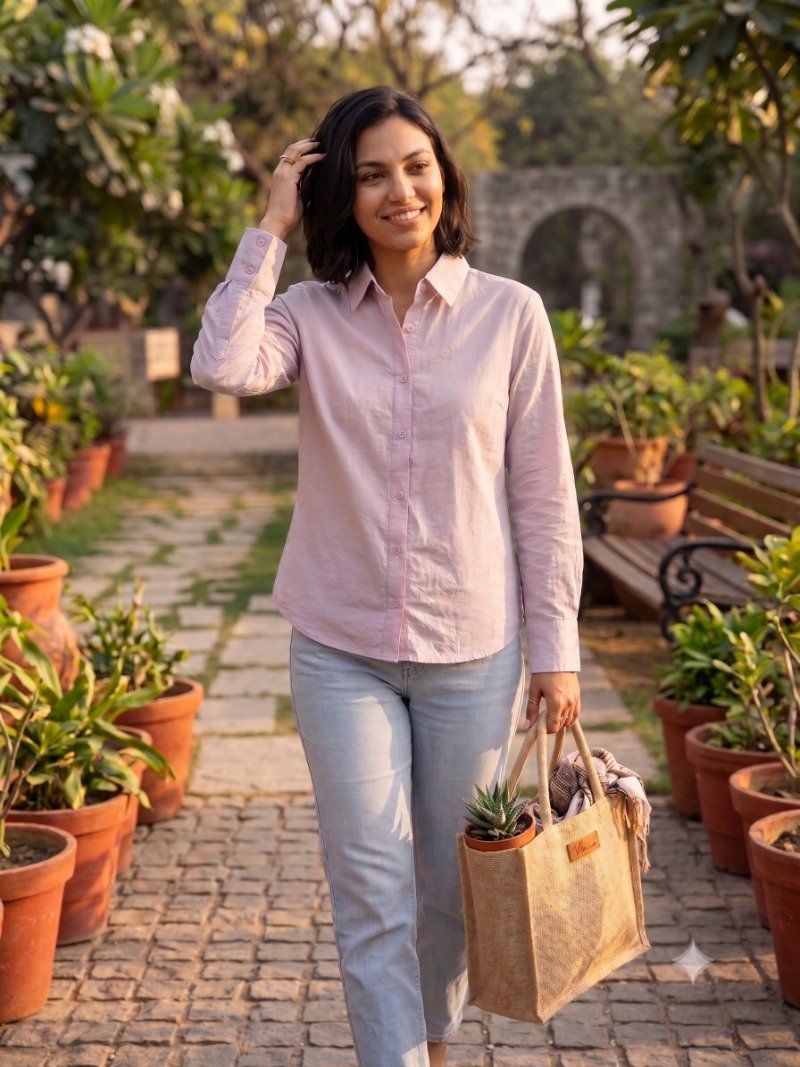 Blush Whisper Shirt - Women's Elegant Casual Shirt - Image 4