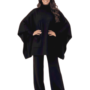 Two-Piece Woolen Dress Set