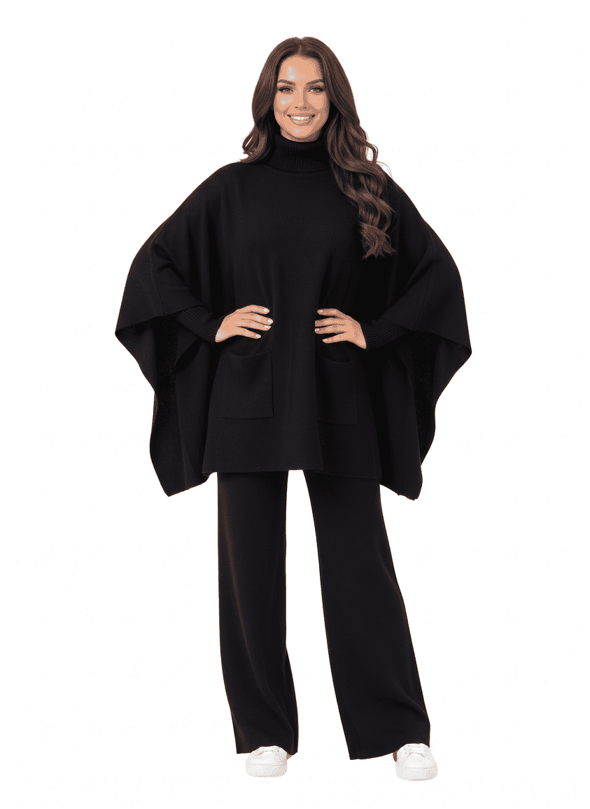 Two-Piece Woolen Dress Set