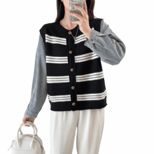 Sleeveless Knit Cardigan Sweater